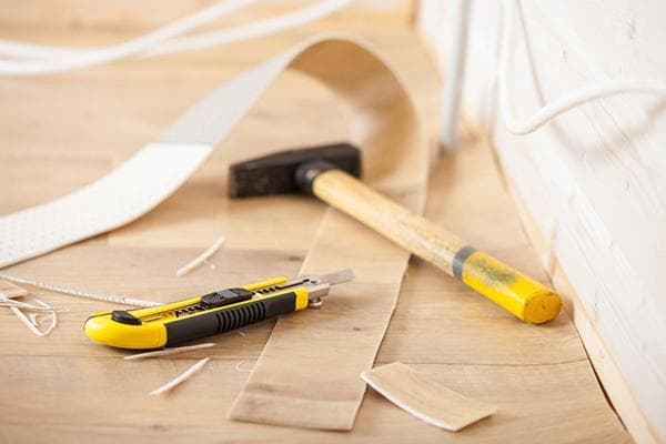 Linoleumreste nach der Renovierung