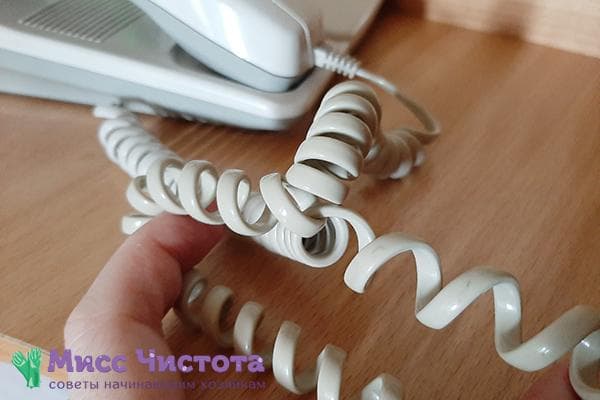 Verheddertes Telefonkabel