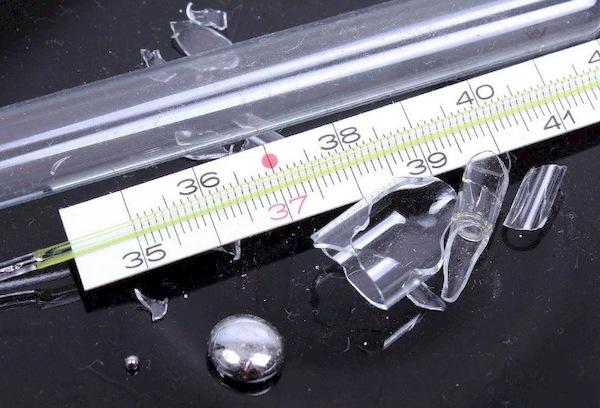 Zerbrochenes Thermometer