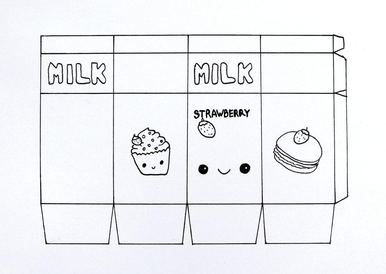 Vorlage für Squishy - Milchtüte