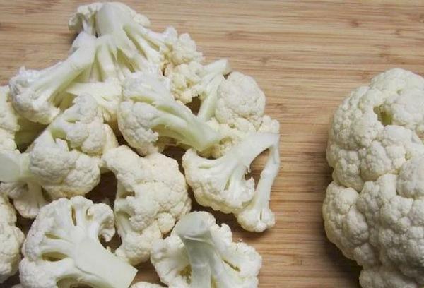 Vorbereitung von Blumenkohl für die Langzeitlagerung