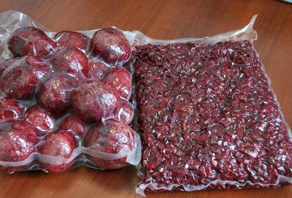 Gekochte Rote Bete im Vakuum