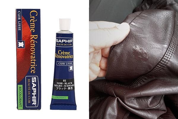 Restaurierung einer Lederjacke mit flüssigem Leder