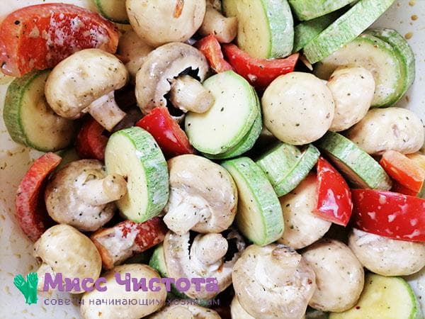 Gemüse in Marinade