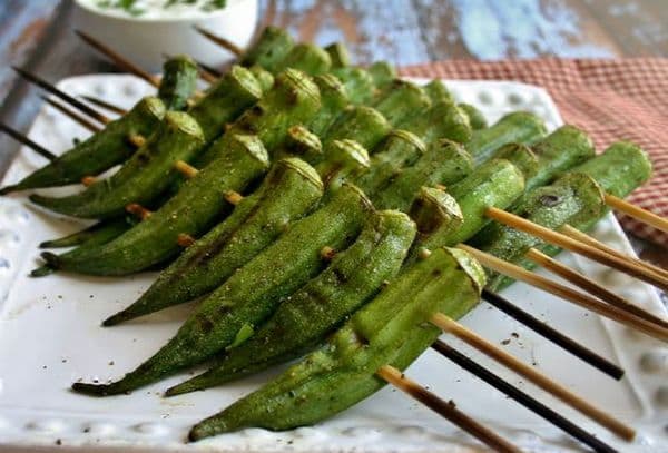 Okra vom Grill