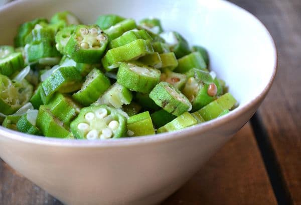 Geschnittene Okra