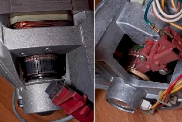 Verschleiß der Kohlebürsten der Waschmaschine