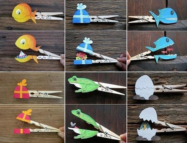 Spielzeuge aus Wäscheklammern