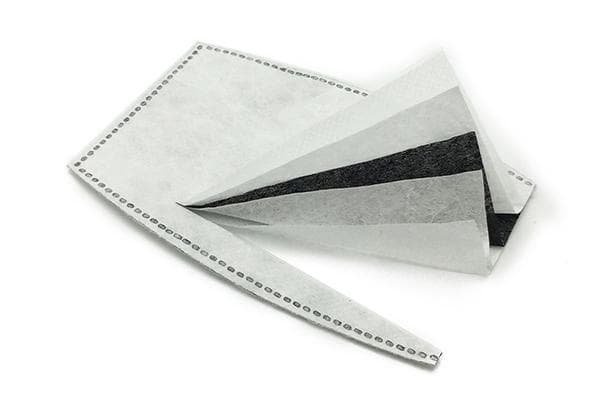 Mehrschichtiger Filter für die Maske