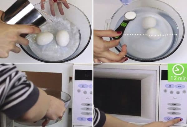 Kochen von Eiern mit Schale
