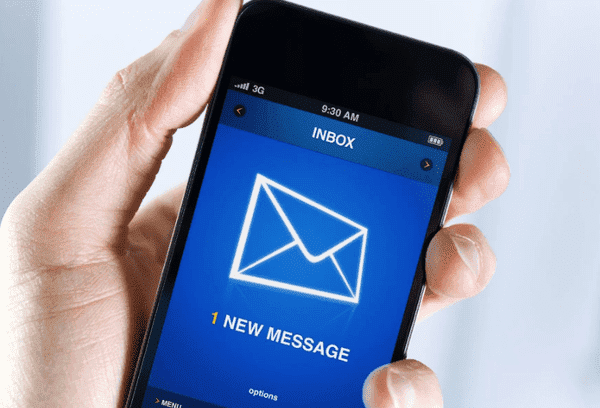 SMS auf dem Telefon