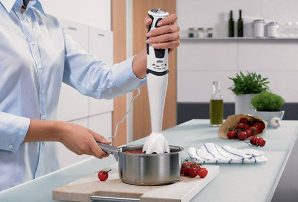 Verwendung eines Stabmixers