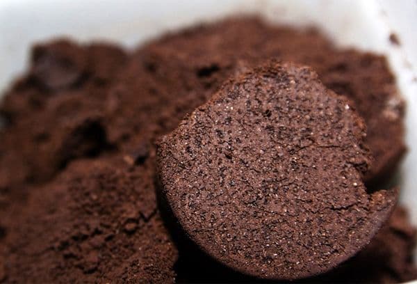 Getrockneter Kaffeesatz