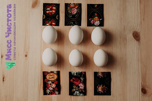 Gekochte Eier und Thermoaufkleber