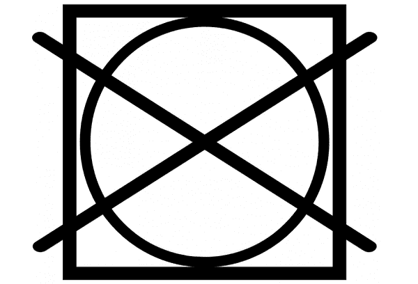 Durchgestrichenes Quadrat – automatisches Schleudern verboten