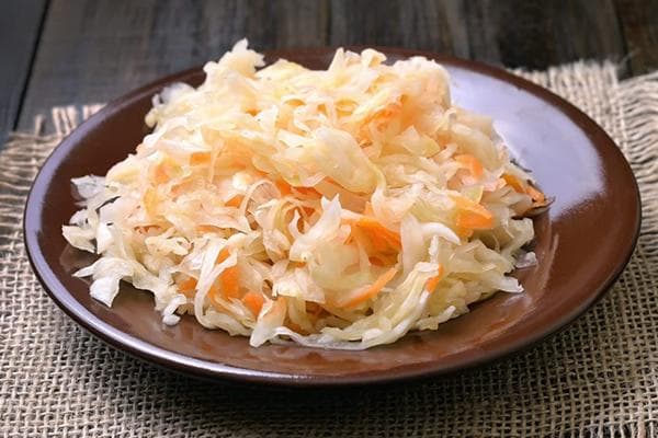 Sauerkraut auf einem Teller