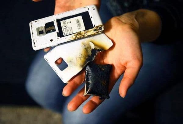 Explodierter Handy-Akku