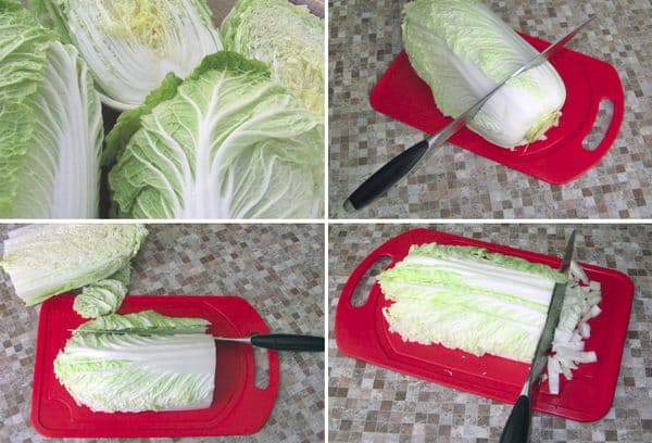 Richtiges Reinigen und Schneiden von Kohl
