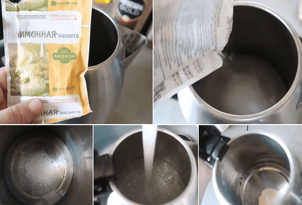 Reinigung des Wasserkochers mit Zitronensäure