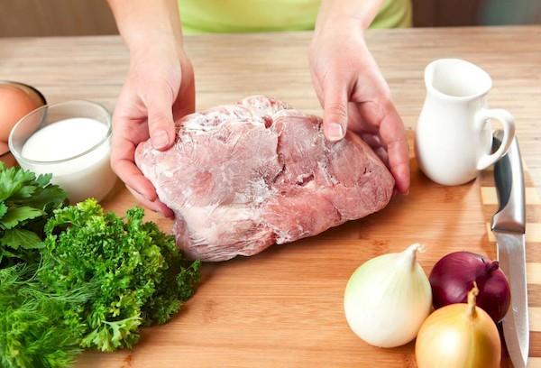 Einfrieren von Fleisch