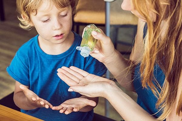 Verwendung von Antiseptikum für die Hände