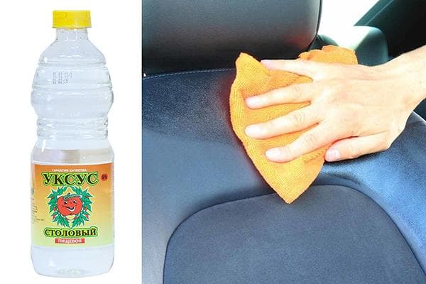 Reinigung des Fahrzeuginnenraums mit Essig