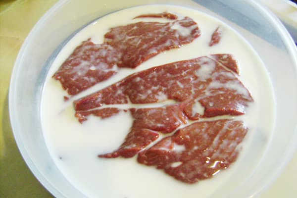 Leber in Milch