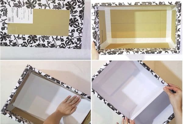 Selbstgemachter Organizer aus Kartons