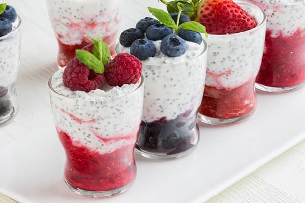 Chiasamen in Joghurt