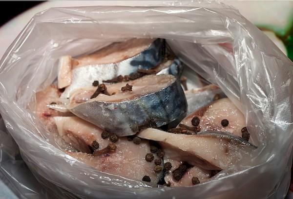 Einfrieren von Fisch