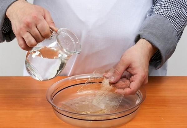 Auflösen der Gelatine