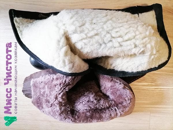 Waschen der Stiefel von innen