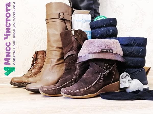 Vorbereitung der Schuhe für die Aufbewahrung
