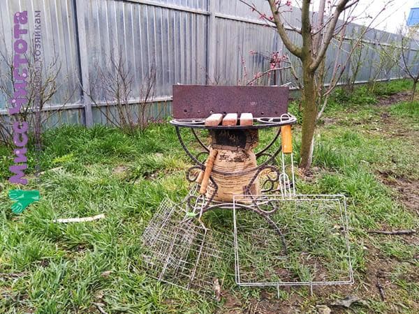 Schaschlik im Freien grillen