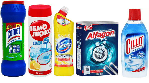 Gekaufte Reinigungsmittel