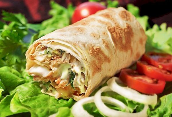 Schawarma in dünnem Lavash