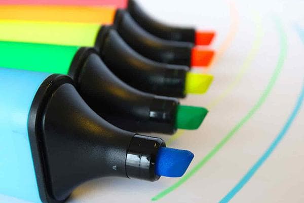 Bunte Marker