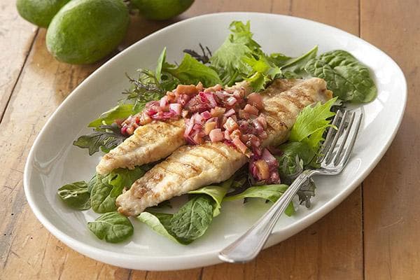 Gebackener Fisch mit Feijoa