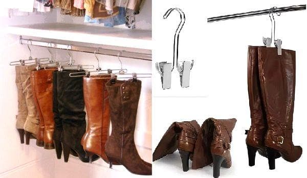Kleiderbügel mit Klammern für Schuhe