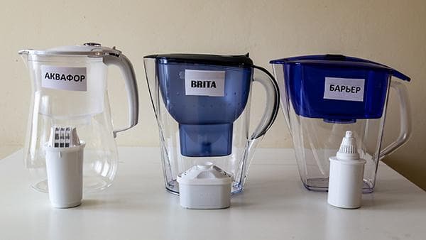 Filterkannen verschiedener Hersteller