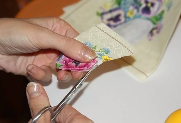Durchführung der Decoupage