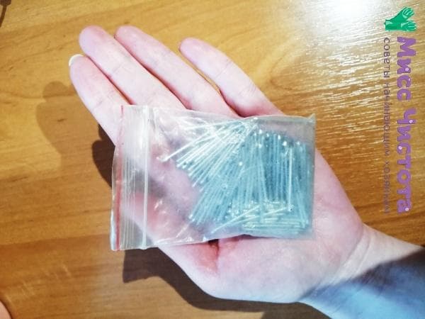 Nägel im Zip-Beutel