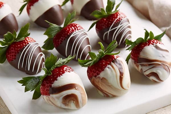Erdbeeren in Schokolade