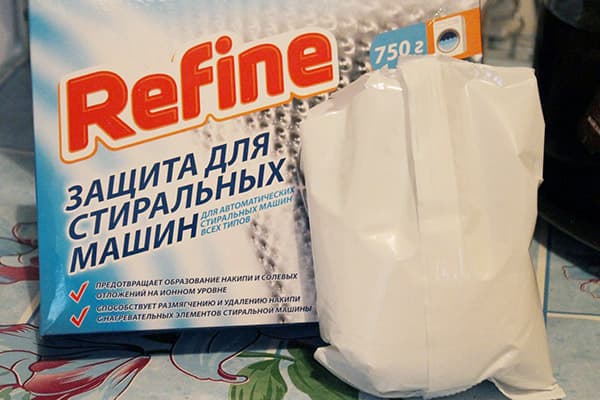 Das Mittel Rifine zum Schutz der Waschmaschine