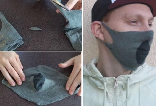 Nähen einer Maske aus Socken 2