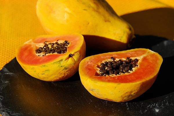 Reife Papaya