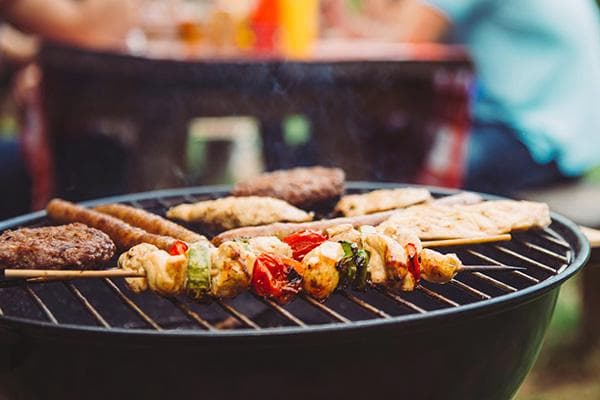 Fleisch und Gemüse vom Grill