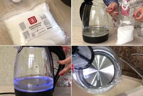 Reinigung des Wasserkochers mit Zitronensäure