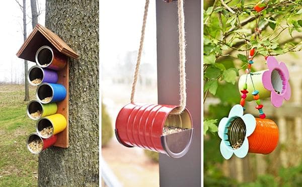 Vogelhäuschen aus Blechdosen