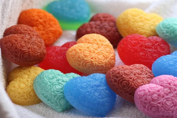 Bunte handgemachte Seife